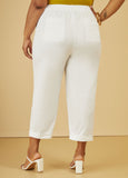 Cuffed Stretch Cotton Capris