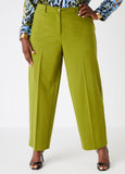 High Rise Ponte Straight Leg Trousers