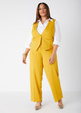 Plus Size High Rise Straight Leg Trousers Plus Size High Waist Pants Set