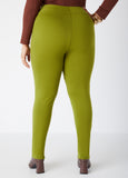 High Rise Seamed Ponte Leggings