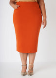 Plus Size Midi Skirt Plus Size Ponte Skirt Set Plus Size Pencil Skirt