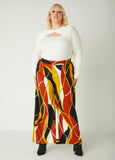 High Rise Printed Wide Leg Pants