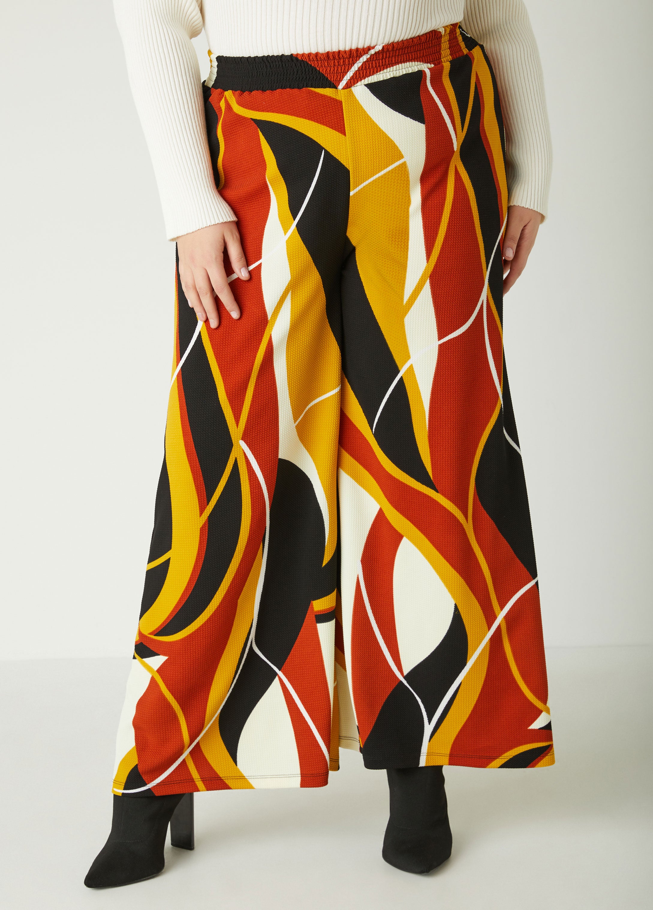 Plus Size Printed Wide Leg Pants Plus Size Palazzo Pants