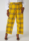 Plaid High Rise Trousers