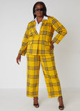 Plaid High Rise Trousers