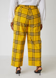 Plaid High Rise Trousers