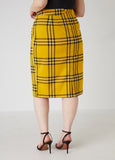 Plaid Pencil Skirt