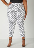 Plus Size Millenium Checked Ankle Pants