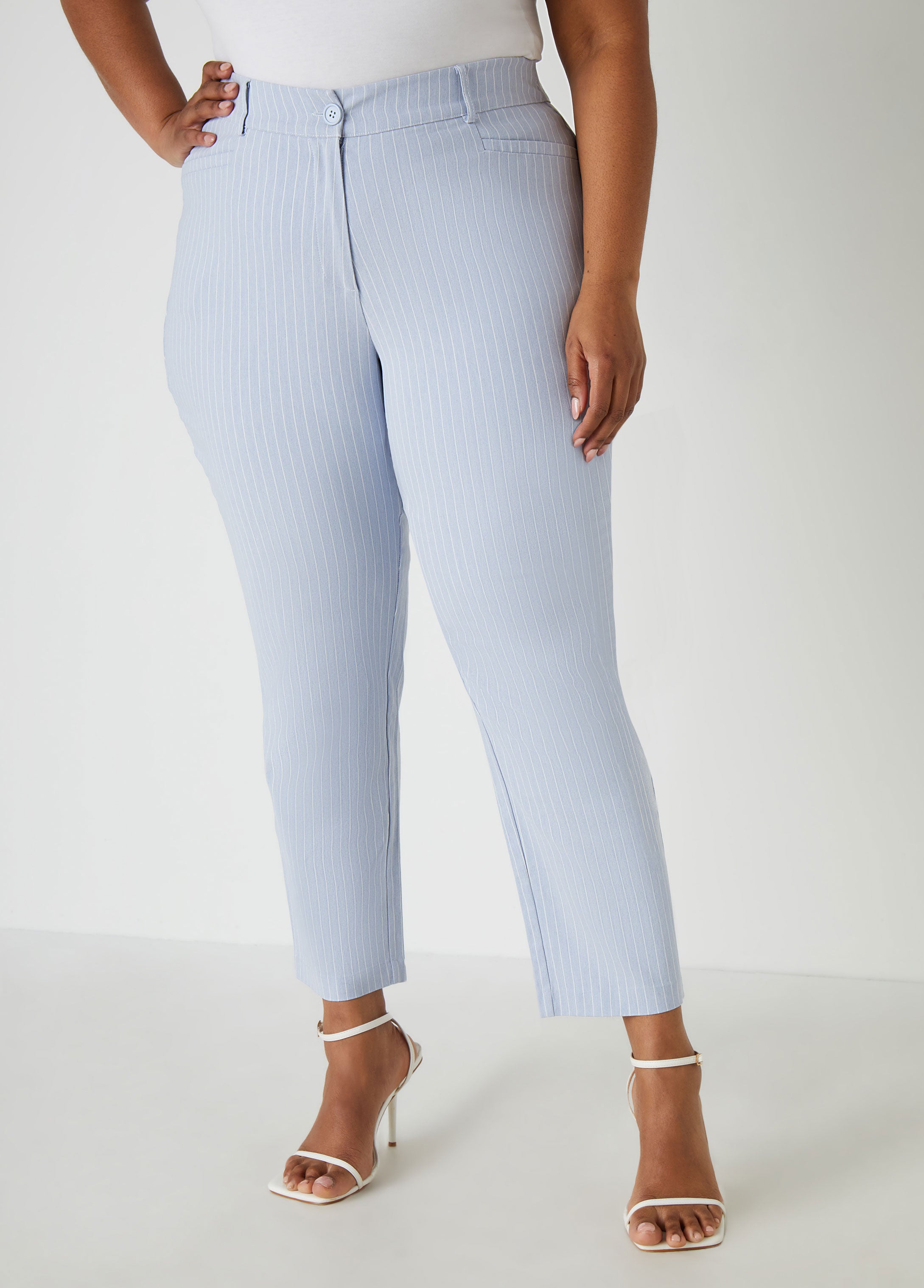 Plus Size Slim Pants Plus Size Skinny Pants Plus Size Striped Pants