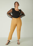 High Rise Tapered Ankle Pants