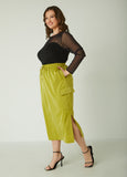 Satin Cargo Skirt