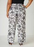 Baroque Print Wide Leg Pants