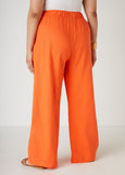 High Rise Linen Blend Pants