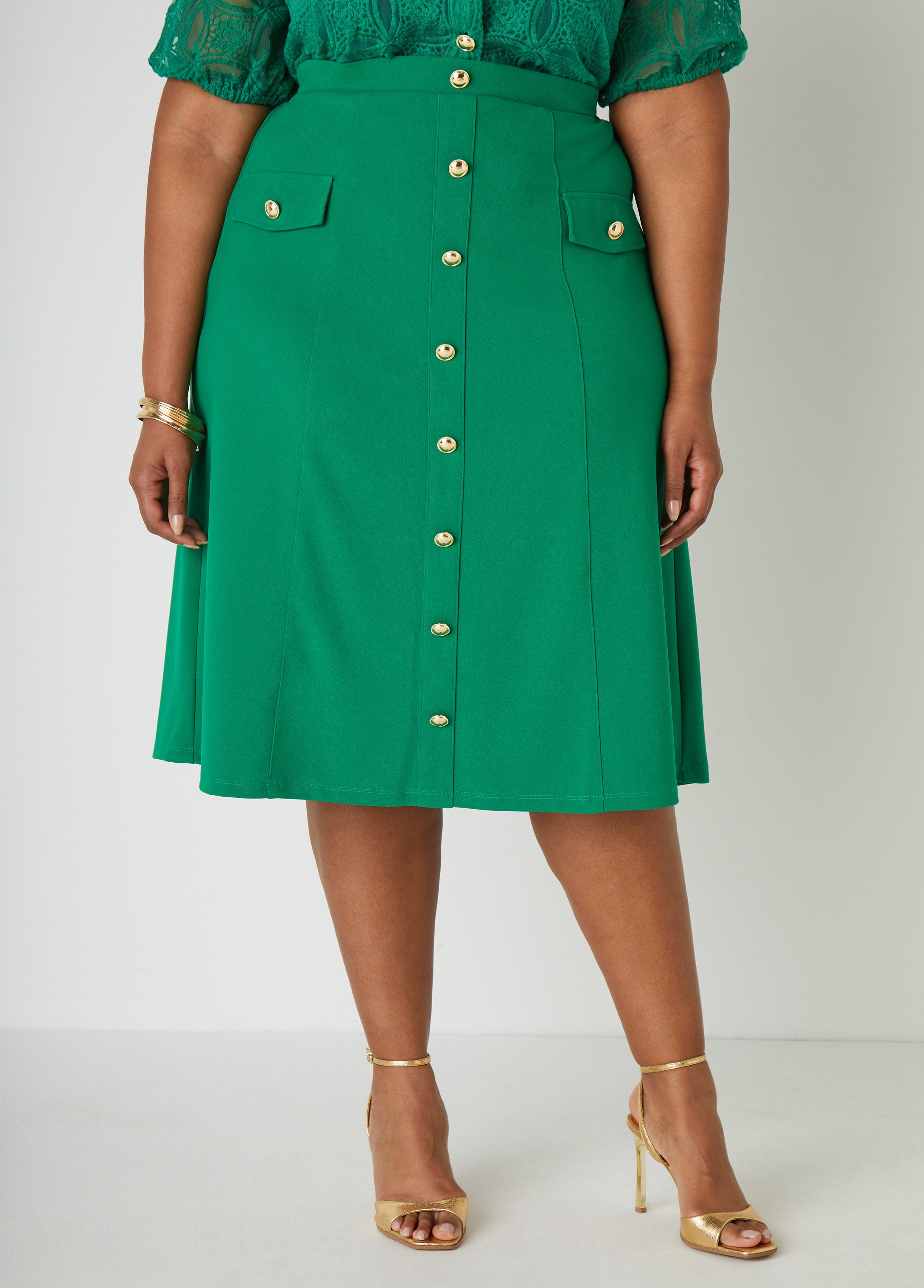 Plus Size Midi Skirt Plus Size Crepe Skirt Matching Two Piece Set