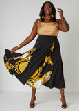 Status Print A Line Maxi Skirt