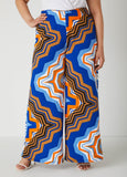 Plus Size Geo Wide Leg Pants