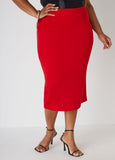 High Waist Midi Pencil Skirt