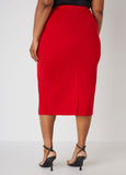 High Waist Midi Pencil Skirt