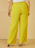 Textured Straight Leg Pants