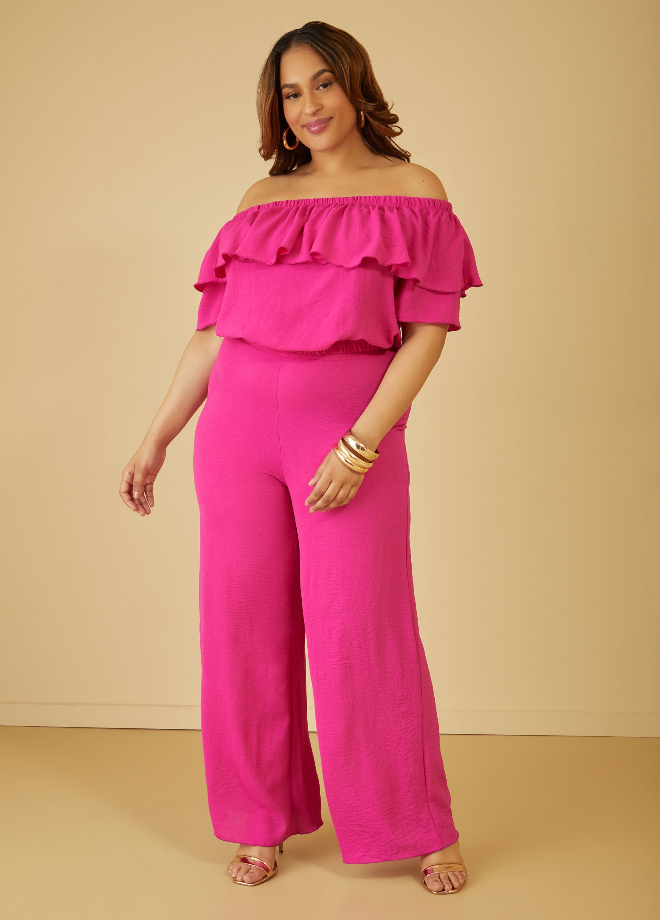 Plus Size Wide Leg Pants High Waist Summer Pants Set