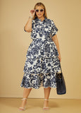 Plus Size Cotton Midi Skirt Plus Midaxi Skirt Two Piece Set