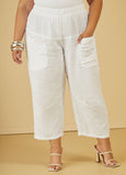 Cropped Cotton Gauze Pants