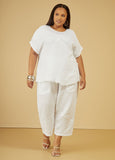 Plus Size cotton gauze pants plus size summer pants set