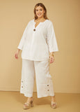 Plus Size Wide Leg Pants Plus Size Linen Pants Plus Size Pant Set