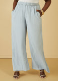 Slit Hem Cotton Gauze Pants