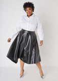 Plus Size Faux Leather Skirt Plus Size A Line Wrap Skirt