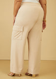 Crepe Straight Leg Cargo Pants