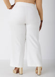 Seam Detailed Crepe Wide Leg Pants