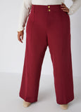 Seam Detailed Crepe Wide Leg Pants