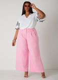 Pleated Wide Leg Trousers