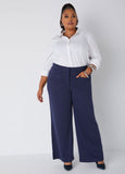 High Rise Ponte Wide Leg Pants