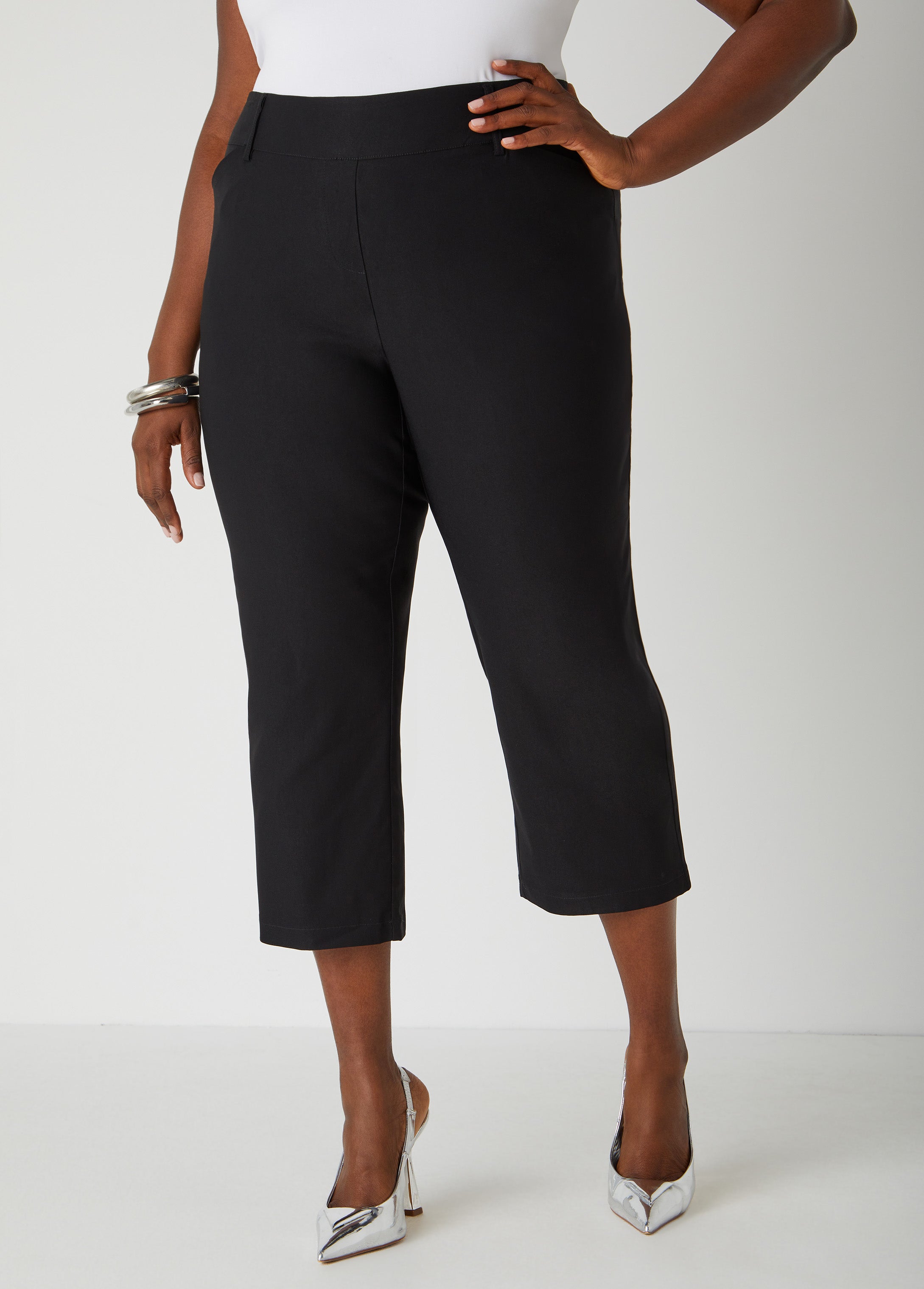 Plus Size Millenium Cropped Mid Rise Pants