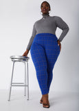 High Rise Plaid Knitted Leggings