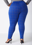 High Rise Plaid Knitted Leggings