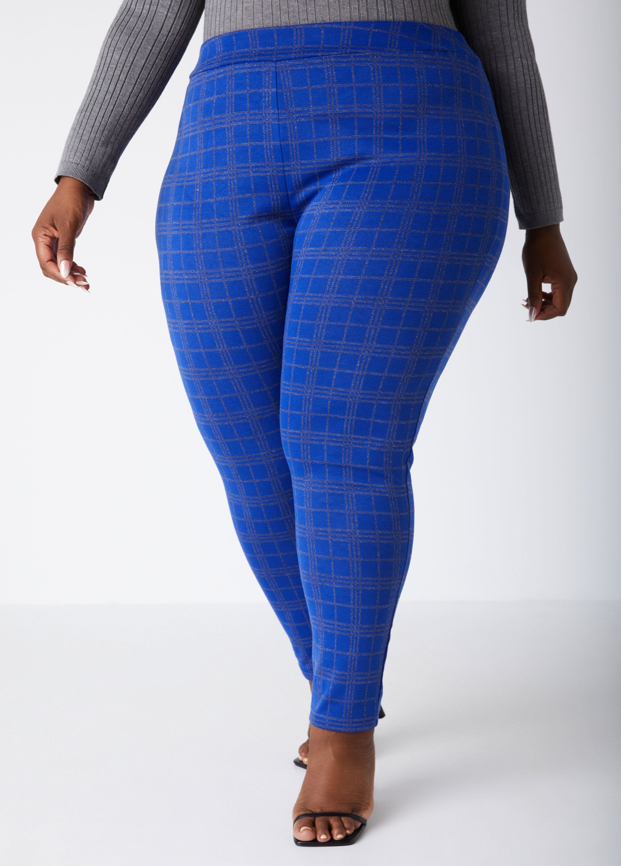 Plus Size Knitted Legging Plus Size Work Pants Plus Size Plaid Legging