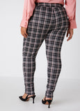 High Rise Plaid Knit Leggings