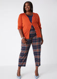 Plaid Tapered Ankle Pants