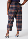 Plaid Tapered Ankle Pants