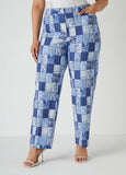 Denim Print Trousers