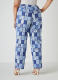 Denim Print Trousers