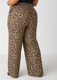 Animal Print Wide Leg Pants