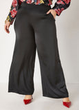 Satin High Rise Wide Leg Pants