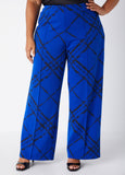 High Waist Plaid Straight Leg Pants