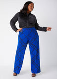 High Waist Plaid Straight Leg Pants