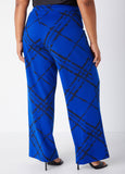 High Waist Plaid Straight Leg Pants