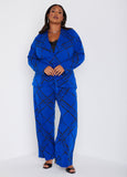 Plus Size plaid pants plus size work pants plus size trousers set